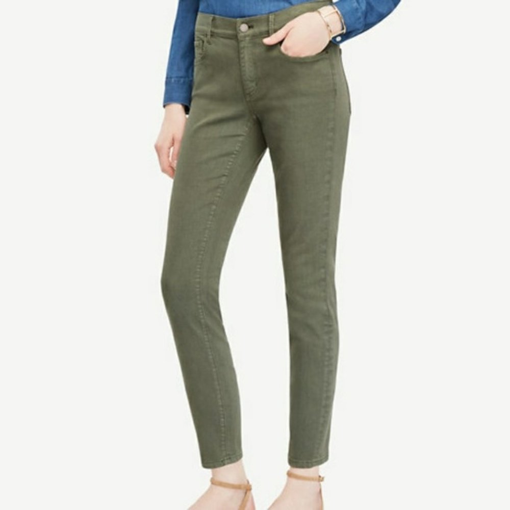 Ann Taylor Modern Skinny - Olive Jeans